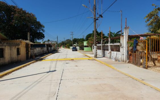 Concluye Ayuntamiento pavimentación en calle Nanahuatzin