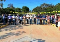 Inaugura Fredy Ayala pavimentación en la comunidad de Palma Morena