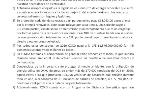 Afirman que Oxxo pagó 1,576 mdp a CFE en 2020