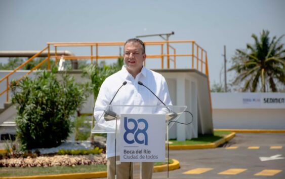 Inaugura Morelli planta de tratamiento de agua residual de la Carranza en Boca del Río