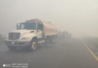 Cierre de vialidad en Cosoleacaque por humo