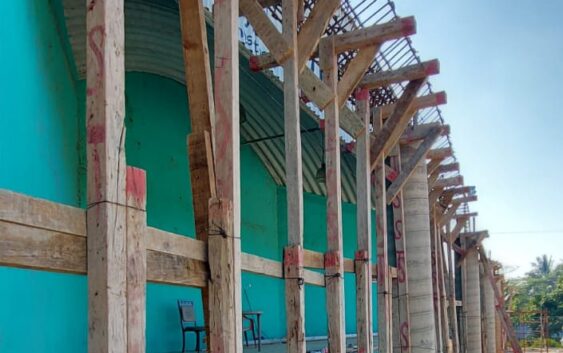 Avanza construcción de domo comunitario en Nuevo Carrizales