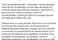 En página Facebook de Renato Tronco publica que no contenderá por la alcaldía y llama a votar por Morena