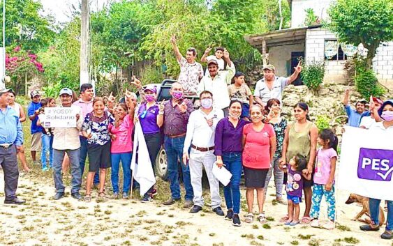 Intensa campaña de Narave, posiciona al PES en Tuxpan