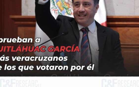 Aprueban a Cuitláhuac García más veracruzanos de los que votaron por él