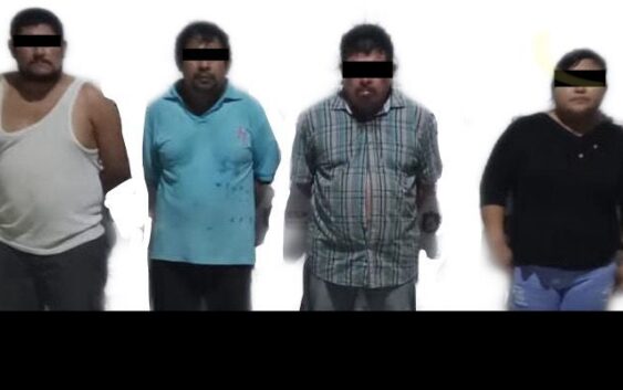 Detienen SSP y Guardia Nacional a cuatro presuntos integrantes de banda delictiva, en Coatzacoalcos