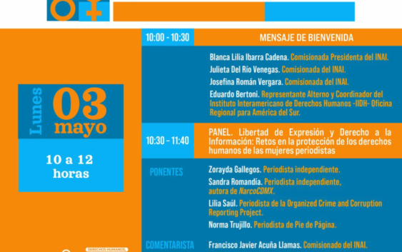 INAI invita al Seminario virtual “Periodismo, Género y Derechos Humanos”