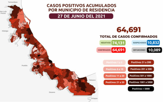 Del 28 de junio al 01 de julio los habitantes de 40 a 49 años del municipio de Veracruz, recibirán la primera dosis contra el COVID-19
