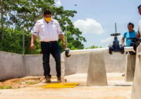Alcalde de Acayucan supervisó los trabajos de construcción del tanque elevado y pozo profundo