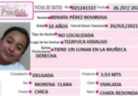 Desaparece menor de edad en Tizayuca