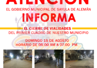 El H. Ayuntamiento de Sayula de Alemán mantendrá cerrado el centro del municipio para limitar la movilidad