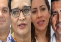 Toman protesta como diputados federales: Sergio Gutiérrez Luna, presidente de la Mesa Directiva; Tania Cruz, Coatzacoalcos, Rosalba Valencia, Minatitlán; Esteban Bautista, Cosoleacaque y Rosa Alvarado, Las Choapas