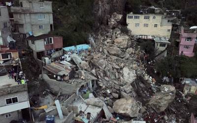 Suspenden trabajos de rescate en el Cerro del Chiquihuite por inestabilidad del terreno