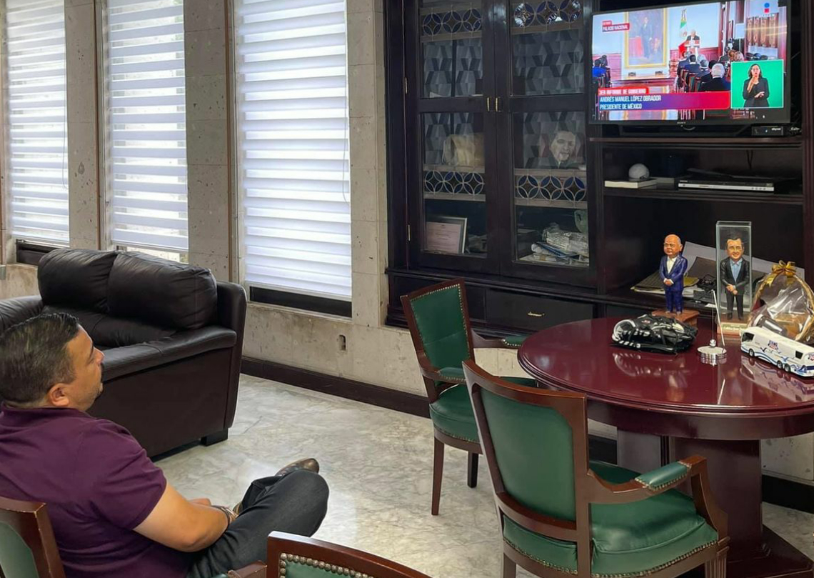 Gómez Cazarín felicita al Presidente López Obrador por su Tercer Informe de Gobierno