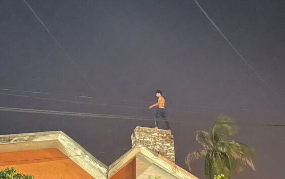 Se aventó del techo para matarse, no lo logró