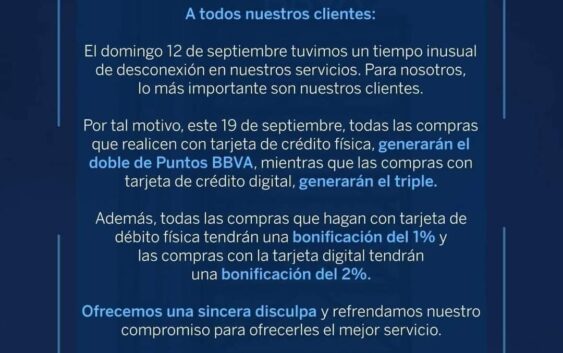 De último momento: Comunicado importante de BBVA México.