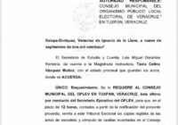 TEV pide al OPLE información por irregularidades en Tuxpan