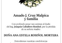 Amado Cruz Malpica da su pésame a la familia del ing. Joaquín Caballero