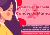 El gobierno de Sayula de Alemán invita a laaa jornada de exploración del cáncer de mama