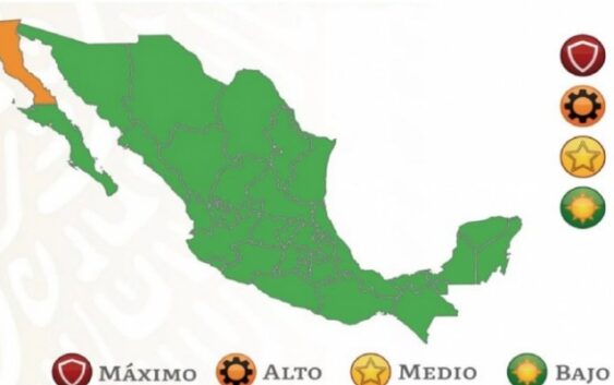 El país se pinta de verde en 31 estados, solo Baja California seguirá en naranja