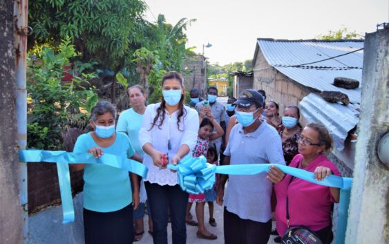 Lucen diferente los callejones Aldama y Ruiz Cortines de Oluta, fueron inaugurados por la alcaldesa María Luisa Prieto Duncan