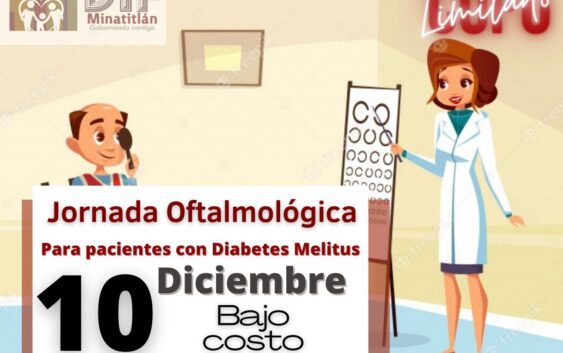 DIF Minatitlán llevará a cabo jornada oftalmologica para pacientes con diabetes melitus