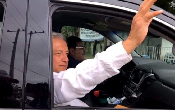 AMLO supervisa Corredor Interoceánico de Coatzacoalcos a Salina Cruz