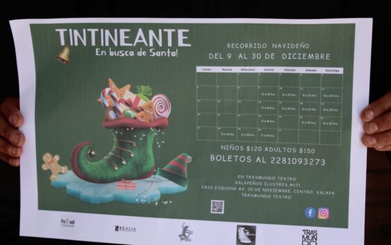 “Tintineante, en busca de santa”; recorridos navideños en Xalapa