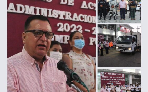 Con banderazo del servicio de limpia pública inicia Noé Castillo la administración pública 2022-2025