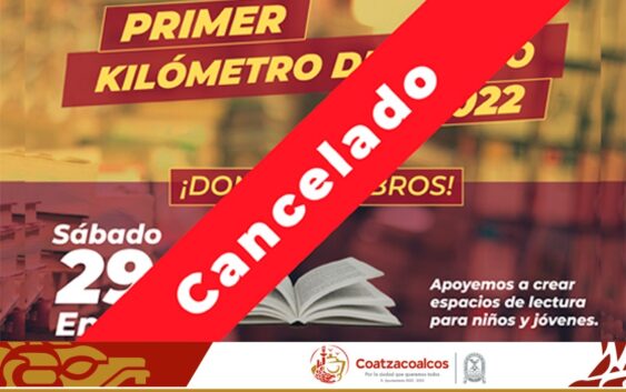 Por prevención, cancelan Primer Kilómetro del Libro