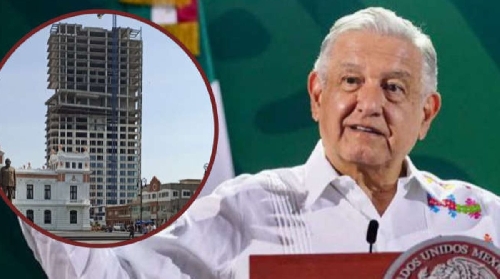 Pide AMLO demoler construcción de Torre Centro en Veracruz