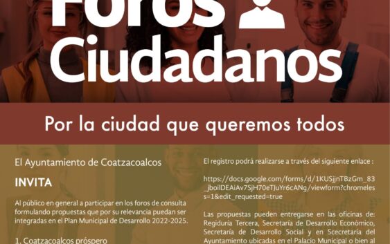 Abre Ayuntamiento convocatoria para escuchar a la ciudadanía