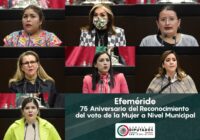 La Cámara de Diputados conmemora el 75 Aniversario del Reconocimiento del voto de la Mujer a Nivel Municipal
