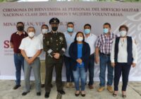 Reciben autoridades de la zona sur a personal del SMN clase 203 en la 29° Zona Militar