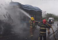 Se incendió camion naranjero en Santiago Tuxtla Se incendió camion naranjero en Santiago Tuxtla