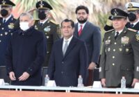 Con el presidente Obrador, el diputado veracruzano Sergio Gutiérrez Luna celebra en Coahuila al Ejército Mexicano