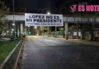 APARECEN LONAS CONTRA AMLO EN XALAPA COATEPEC Y POZA RICA.