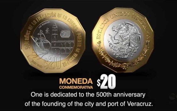 Monedas de 20 pesos sobre la Fundación de Veracruz son premiadas como las mejores del mundo