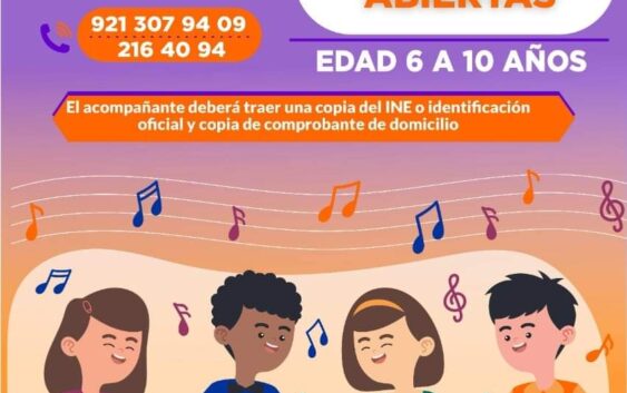Inscripciones abiertas, para Primer Coro Comunitario Infantil de Nanchital