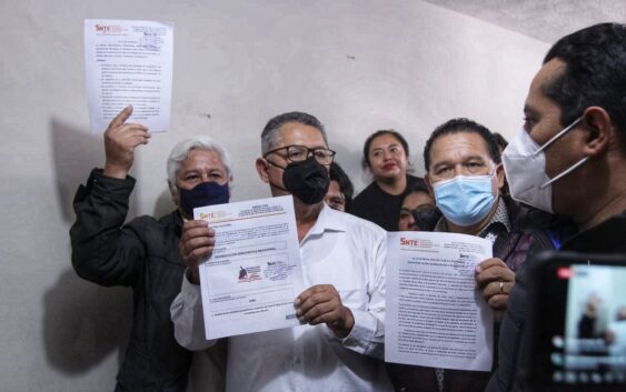 Por el cambio y la unidad, se entregó la documentación para el registro de la planilla para el cambio de dirigencia de la Sección 32 del SNTE