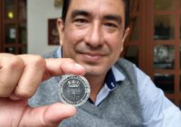 Lanza Fundacrover moneda suvenir conmemorativa de los 500 años del escudo de Veracruz