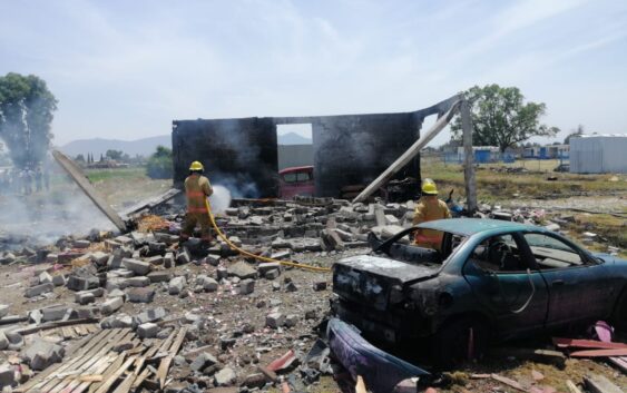 ACTUALIZAN CIFRA EN EL NÚMERO DE LESIONADOS POR EXPLOSIÓN DE POLVORÍN EN TULTEPEC