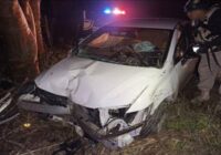 Extranjero derrapó y chocó su auto en Tecolutla