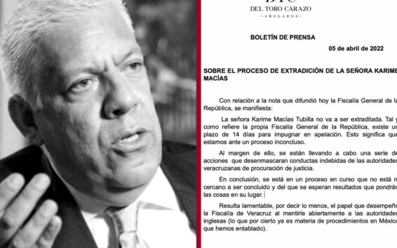 Karime no va a ser extraditada; “proceso en curso no está ni cercano a ser concluido”, dice su abogado defensor