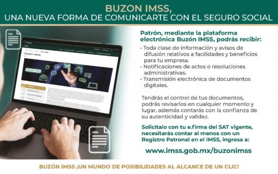 Invita IMSS Veracruz Sur al sector patronal a utilizar “Buzón IMSS”