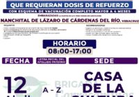 Realizarán jornada de vacunación de refuerzo para rezagados