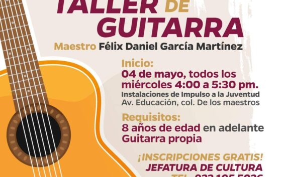 El Ayuntamiento de Minatitlán en coordinación con la Jefatura de Cultura invitan al Taller de guitarra