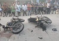 Tres lesionados de consideración tras impactarse dos motociclistas en Papantla