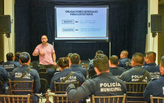 Capacitan a Policías Municipales en derechos humanos