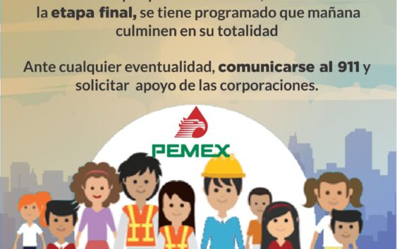 Avanzan exitosamente trabajos de mantenimiento en ducto de PEMEX